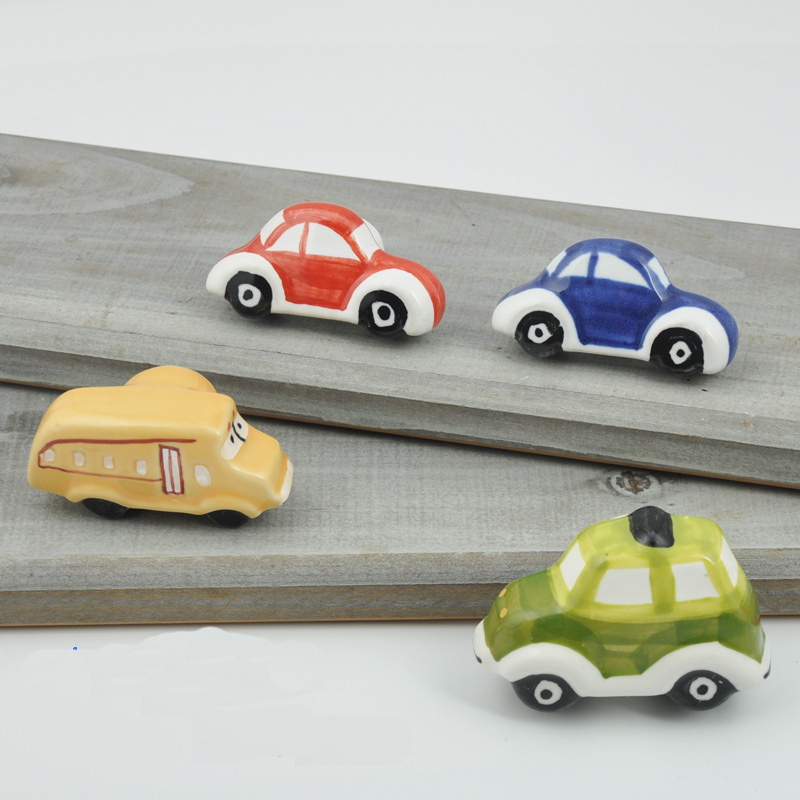 children room  Car model ceramic Furniture knobs,cartoon ceramic drawer cabinet wardrobe handles pulls knobs