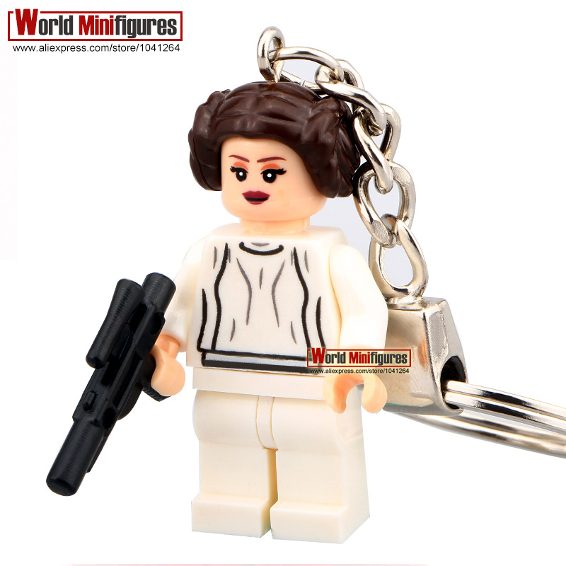 leia lego keychain