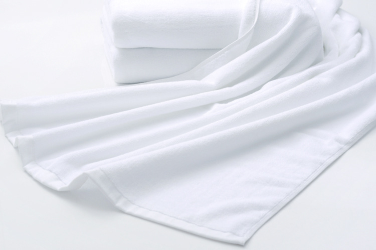 large white bath towels