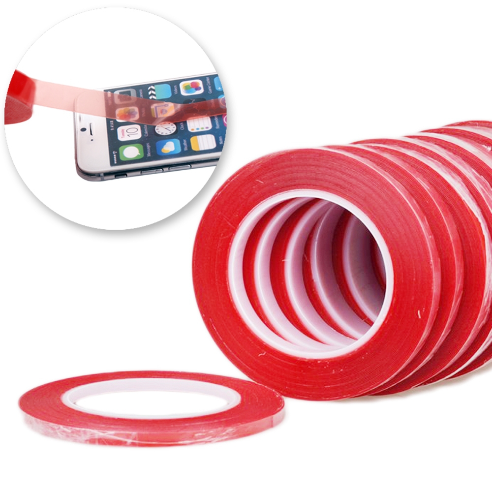 1Roll 2mm*25m Red High Strength Acrylic Gel Adhesive Double Sided Tape/ Adhesive Tape Sticker For Phone LCD Screen