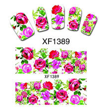 Pretty Flowers Nail Nail Decals Wrap Water Transfer Stickers Decoration Manicure Hot Easy DIY Nail Beauty