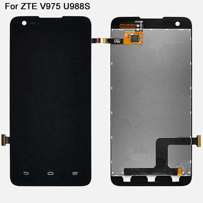 For ZTE Geek V975 U988S Full LCD Display Panel + Touch Screen Digitizer Glass Assembly Replacement Phone Repair Parts Black