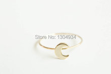 1pc Gold Silver Rose Simple Flat Crescent Moon Knuckle Ring For Women Cute Moon Shape Simple