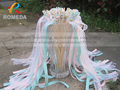 Style D New Arrived 3 Ribbons stick lace wedding wands Pink Mint Ribbon Birthday Party christamas