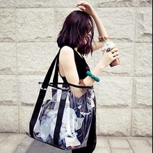 Women Designer Handbags Summer Casual PVC Beach Transparent Shoulder Bags Ladies Large Composite Shoulder Bag Bolsas Femininas