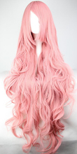Lovely Lolita Style Wavy Long Curl Pink Bangs Wig Anime Cosplay Heat Resistance Fibre Women 1