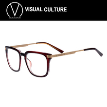 2015 gold glasses frames for men with Clear Lens Fashion women large Frame Glasses Vintage Retro Nerd Geek opitical glasses C082
