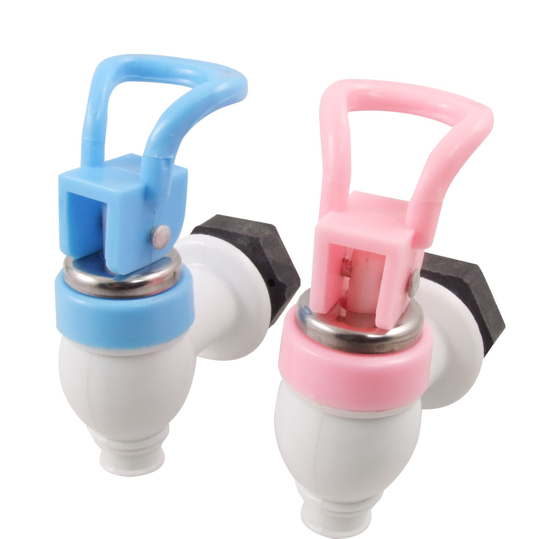 2 Pcs/lot 11mm Male Thread Diameter Plastic Push Type Water Dispenser Tap Faucet White Sky Blue Pink