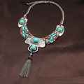 Hot 2015 Fashion Summer Jewelry Women Bohemia Natural Stone Necklace Choker Chains Colar Vintage Statement Necklace
