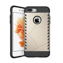 New Fashion TPU + Plastic Case for iPhone 7 Pro / iPhone 7 Plus 5.5″ Protective Phone Cover Shell Black Gold Silver Red