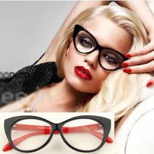 Vintage high fashion designer brands 2015 new women black eye glasses frames oculos de grau femininos points computer glasses
