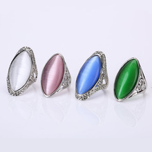 Female Punk Retro Wedding Rings Boho Vintage Unique Opal Rings Women’s Accessories Jewelry Retro Large Natural Stone Party Rings