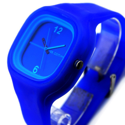 Relógio Jelly SS.com Azul Pulseira Silicone Relógio Jelly SS.com Azul Pulseira Silicone
