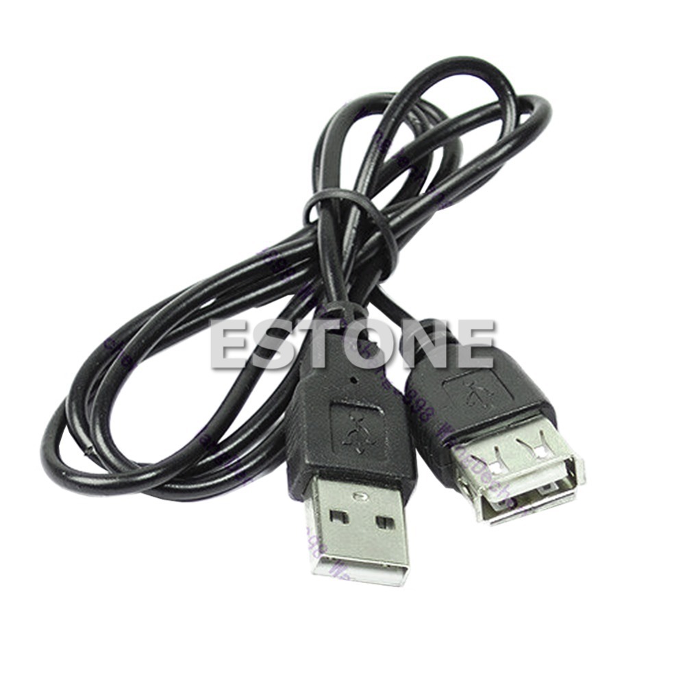 Free Shipping 1PC NEW USB 2 0 Male to Female Extension Extend Cable Cord