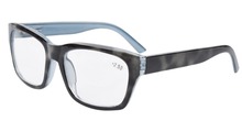 R045 Grey Polycarbonate Large Lens Nearly Invisible Line Bifocal Glasses Readers Men 0 50 0 75