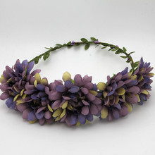 Shipping Wedding Bridesmaid wreath headdress flower children handmade decorative beach holiday wreath holiday gift accessories