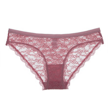 2016 new sexy lace transparent women’s sexy lace panties seamless cotton breathable panty Hollow briefs girl underwear