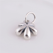925 Sterling Silver Jewelry Wholesale Daisy Charm Pendant With Pink Enamel Infinity Love Bracelets Bangles Lw260