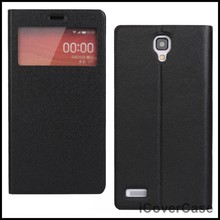 S View Side Flip Stand Smart Leather Case for Xiaomi Redmi Note,Red Rice Note