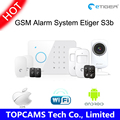 etiger S3b Wireless Arm disarm home security touch screen alarm system GSM transmitter 433mhz with ES