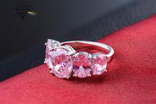 White Gold plated Filled Ruby Diamond Ring For Women Accessories fashion wedding Engagement Finger Romantic CZ