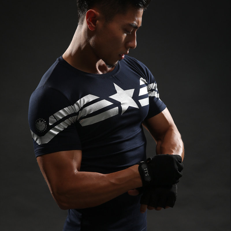captain america casual style slim fit sport t shirt normal sleeve captain america casual style slim fit sport t shirt normal sleeve
