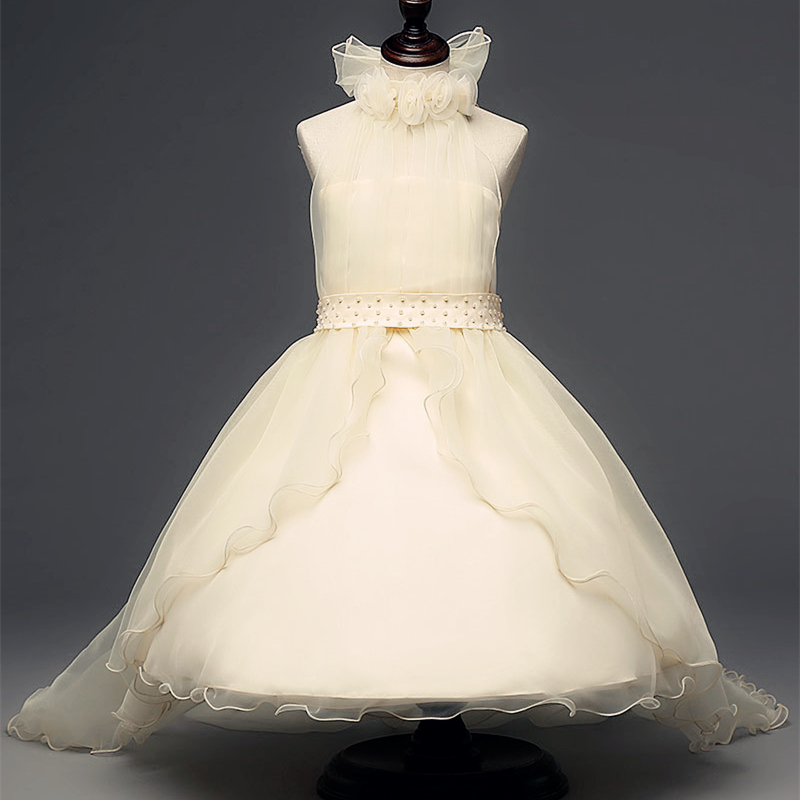4,12 Ans Bébé Filles De Mariage Robe Fille En Bas Âge Robe, Filles Partie Robe De Mariage De remorquage, princesse Costume 7 Cou.
