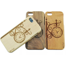 Street lamp Clock style Watch Traditional Bamboo Sculpture Wood phone Case Covers For iphone 5 5S 5G 6 6s 6 plus case ASJK1332