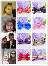 4pcs Newest Children Hair Accessories Flower Solid Bow Hair Clip Baby Hair Band Infant Bobby Pin Girl Hairpin headwear