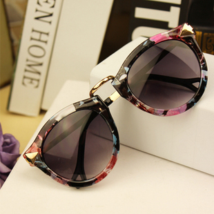 2015 Brand Designer Trend Leopard Sunglasses For Women Men Round Retro Sun Glasses