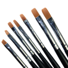 2016 Best Sell 7Pcs Acrylic Nail Art Pen Tips UV Builder Gel Painting Design Brush Manicure Set brushes tools 5WCG 7GT7 8LNJ