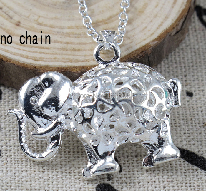 Silver Jewelry 925 Sterling Silver Elephant Pendant 925 Silver Charm Pendant fit for Necklace