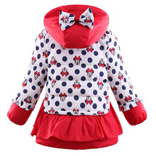 girls winter coat children cute polka dot hooded down jacket outerwear kids girl warm clothing baby