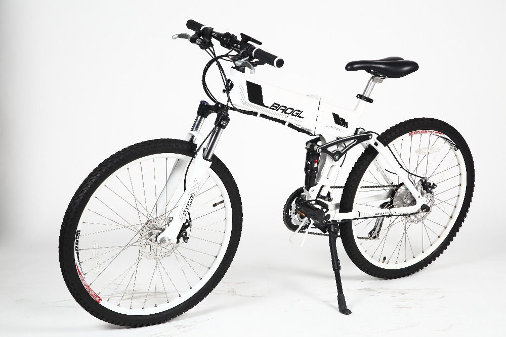 26 inch folding electric bicycle with 250w brushless hub motor