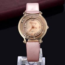 Hot 2016 Fashion Leather Strap watch Women rhinestone watches Women Luxury quartz watch relogio feminino Female