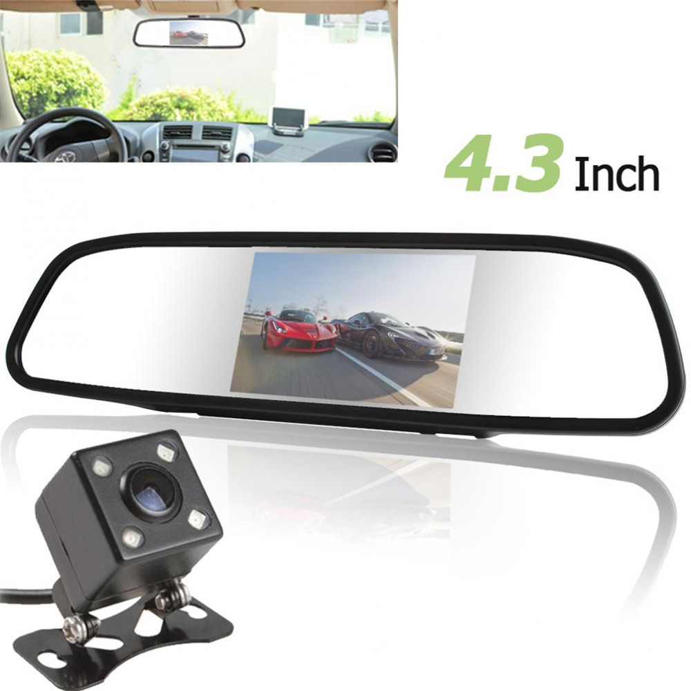 Car Monitor and Camera TFT LCD 2 Video Input 4.3 Inch Car Rear View Headrest Monitor + 170 Degrees Lens Night Vision Camera Car Monitor and Camera TFT LCD 2 Video Input 4.3 Inch Car Rear View Headrest Monitor + 170 Degrees Lens Night Vision Camera
