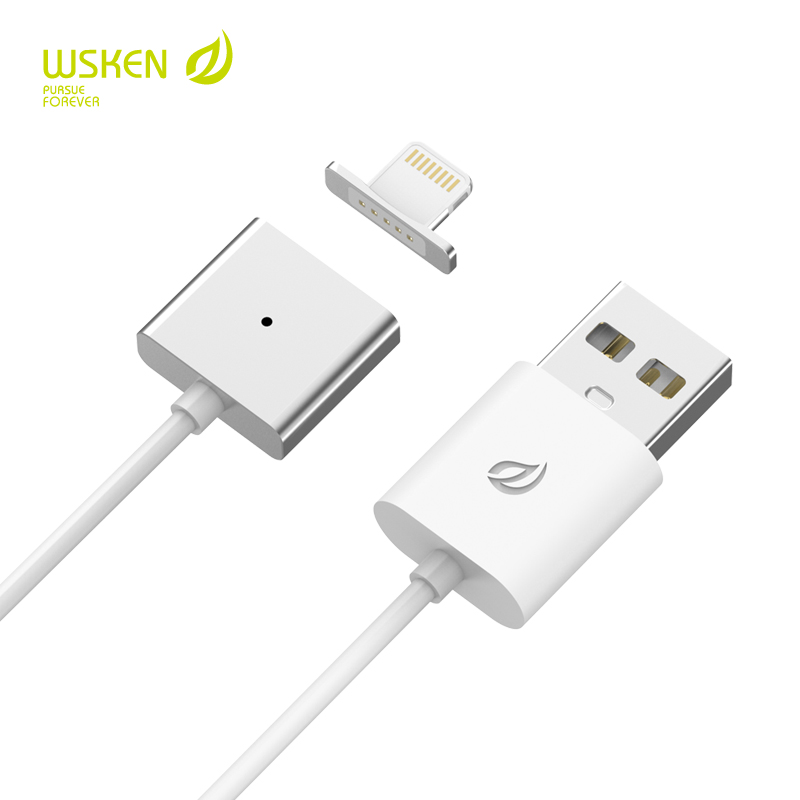 Original WSKEN Adsorbent Metal Magnetic USB Charging Charger data Cable for Apple iPhone 5 5s 6