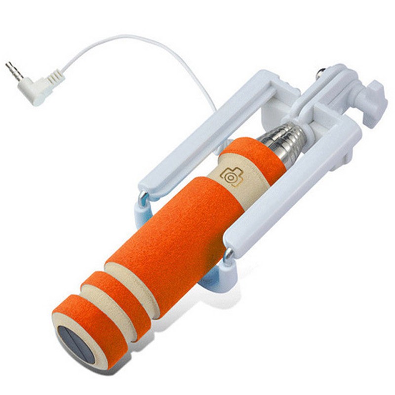 MINI 50CM SELFIE STICK ORANGE