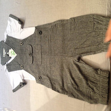 Wholesales 2PCS Infants Baby Boys Cloth Set T shirt Top Bib Pants Jumpsuit Overall Costume