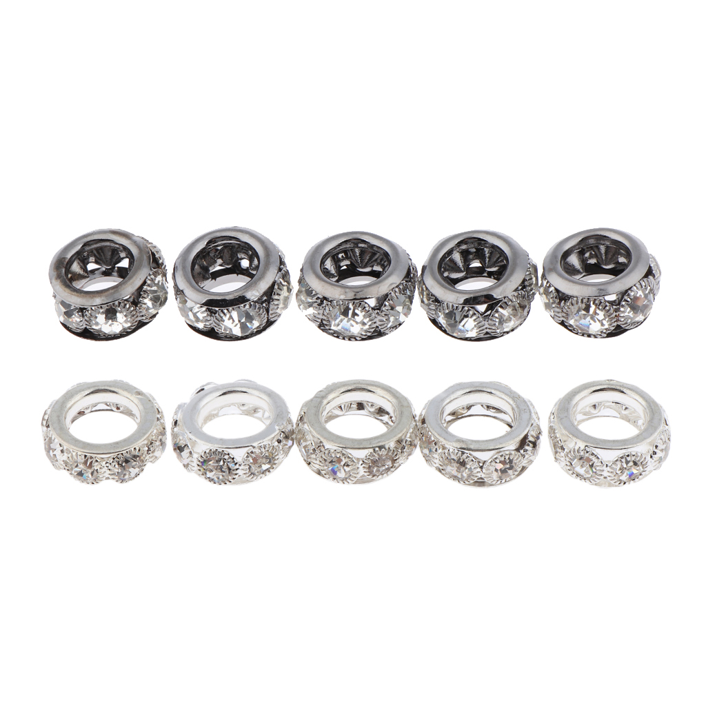 5pcs Dreadlock Hair Beads Hair Braid Rings Cuff Clips Beard Hair Decorations