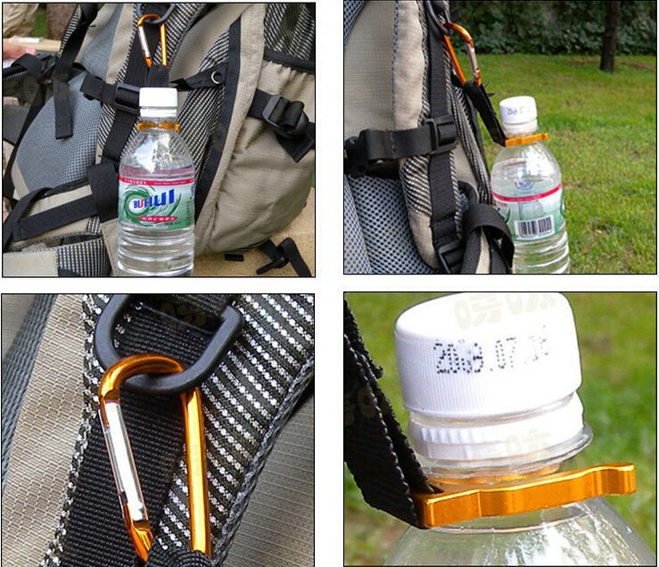 Portable Clip Backpack Hanger Climb Carabiner Belt Water Bottle Buckle Hook 