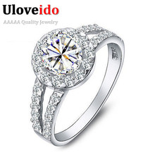 50% off 2014 New Arrival Ring Silver 925 Vogue Crystal White Massive Simulated Stone for Ladies Bridal Wedding ceremony,Anel Prata Sale J510