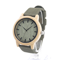BOBO BIRD D11D12 Mens Natural Wood Bamboo Watches Womens Vintage Wooden Watch With Army Green Canvas