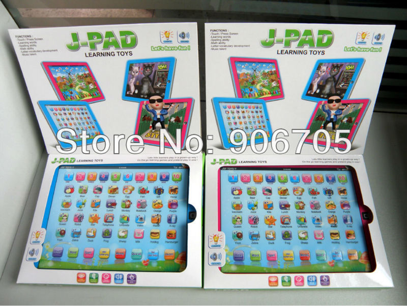 Free shipping J-pad English learning & education electronic toys,Y pad toys for children,Pink & Blue 2 Colors Mixed,100PCS/Lot
