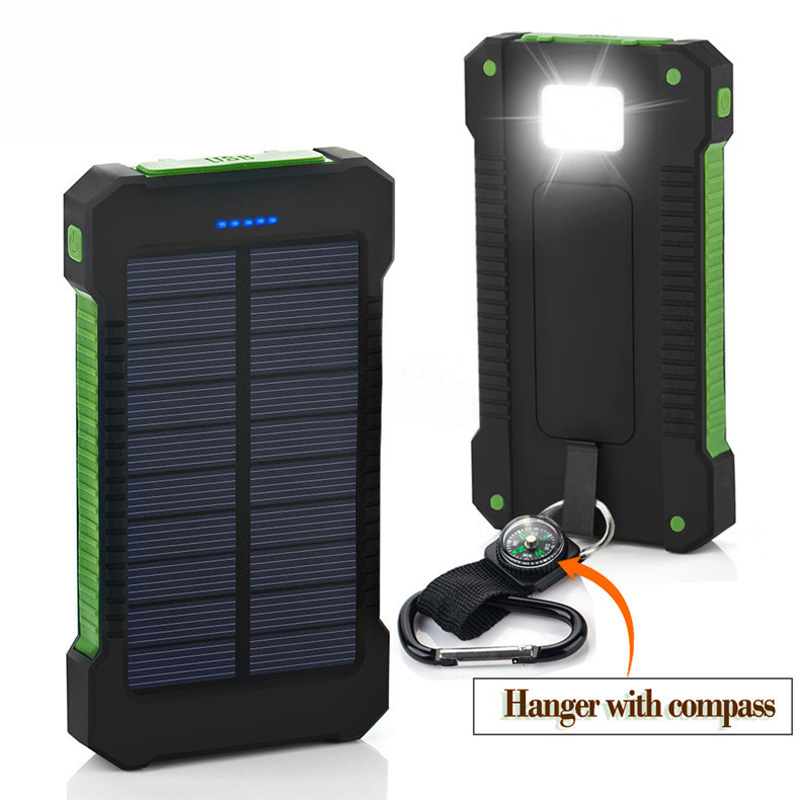 NEW Portable Waterproof Solar Power Bank 10000mAh Dual USB Solar Battery Charger Powerbank with LED light Compass for iphone 6 NEW Portable Waterproof Solar Power Bank 10000mAh Dual USB Solar Battery Charger Powerbank with LED light Compass for iphone 6