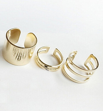 Hot 3Pcs Set Top Of Finger Over The Midi Tip Finger Above The Knuckle Open Ring