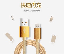 Nylon Braided Micro USB Cable Charger line Sync USB Cable Mobile Phone charger Cable for Sony Nokia Android phone