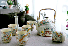 Ceramics large tea set gift glass pot