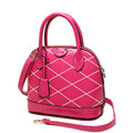 2016 New Trendy Shell Bag Women Elegant Fashion Handbag Plaid Patent Leather Small Bag Ladies High