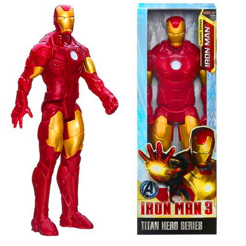 Free Shipping Iron Man Movie Spiderman 30CM PVC Iron Man Action Figures Action Toy Figures Retail Box T-015